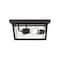 Z-Lite Beacon 3 Light Outdoor Flush Ceiling Mount Fixture, Black & Clear Beveled 568F-BK - alternate 3
